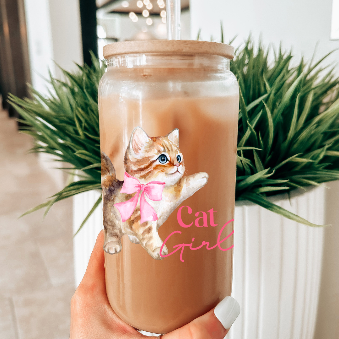 Cat Girl cup decal