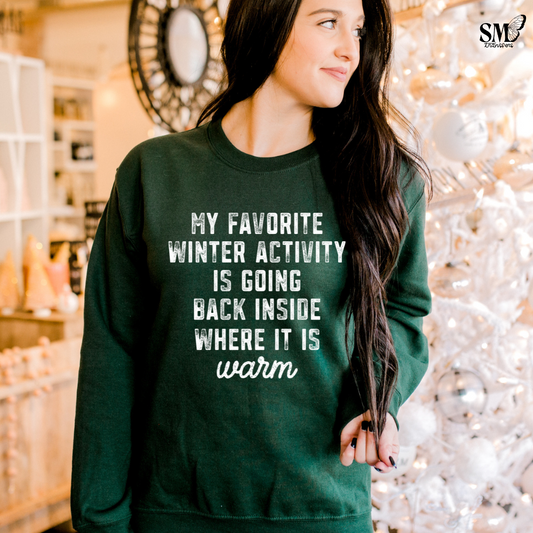 My Favourite Winter Activity - white design