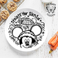 Mouse Treats for Santa in Black - Santa Tray Decal