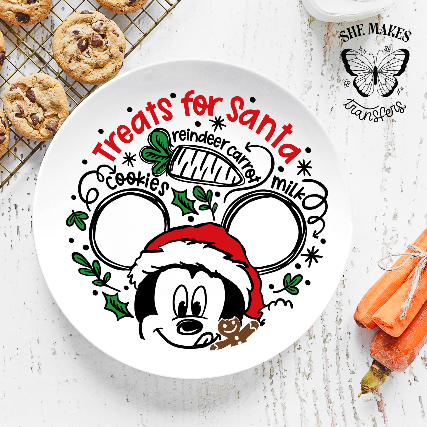 Mouse Treats for Santa in Colours - Santa Tray Decal