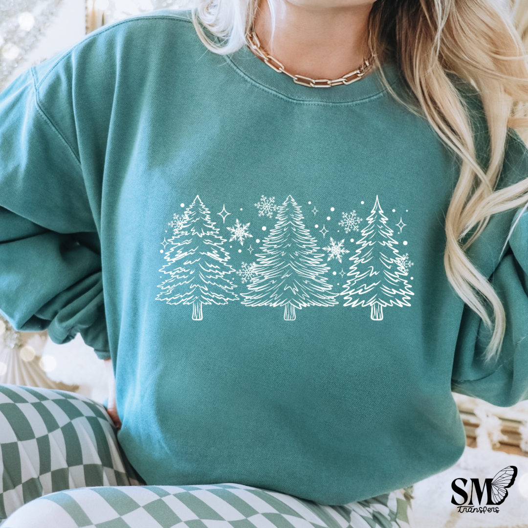 Snowy Trees - White