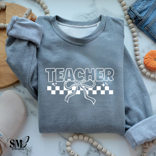 Teacher Bow - White