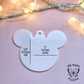 Mouse Ornament Blank - WHITE