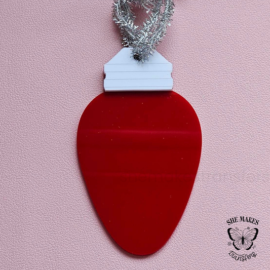 Light Ornament Blank - RED