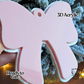 Pink Bow Ornament Blank