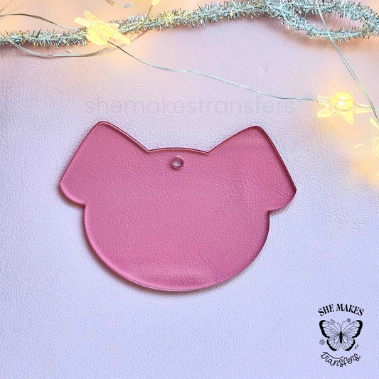 Dog Ears Ornament Blank - RED