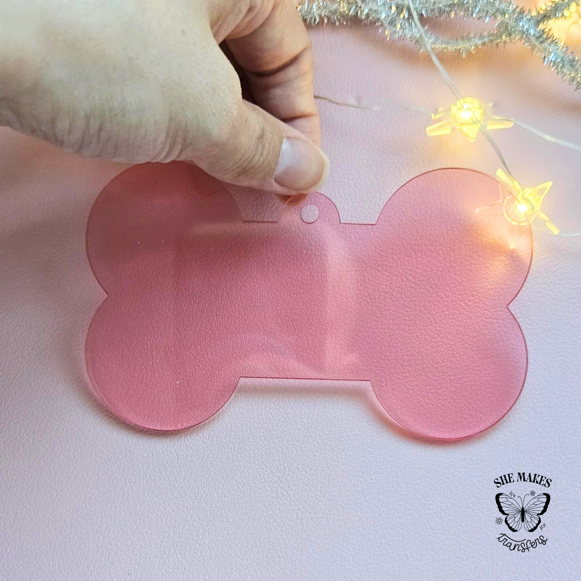 Dog Bone Ornament Blank - RED