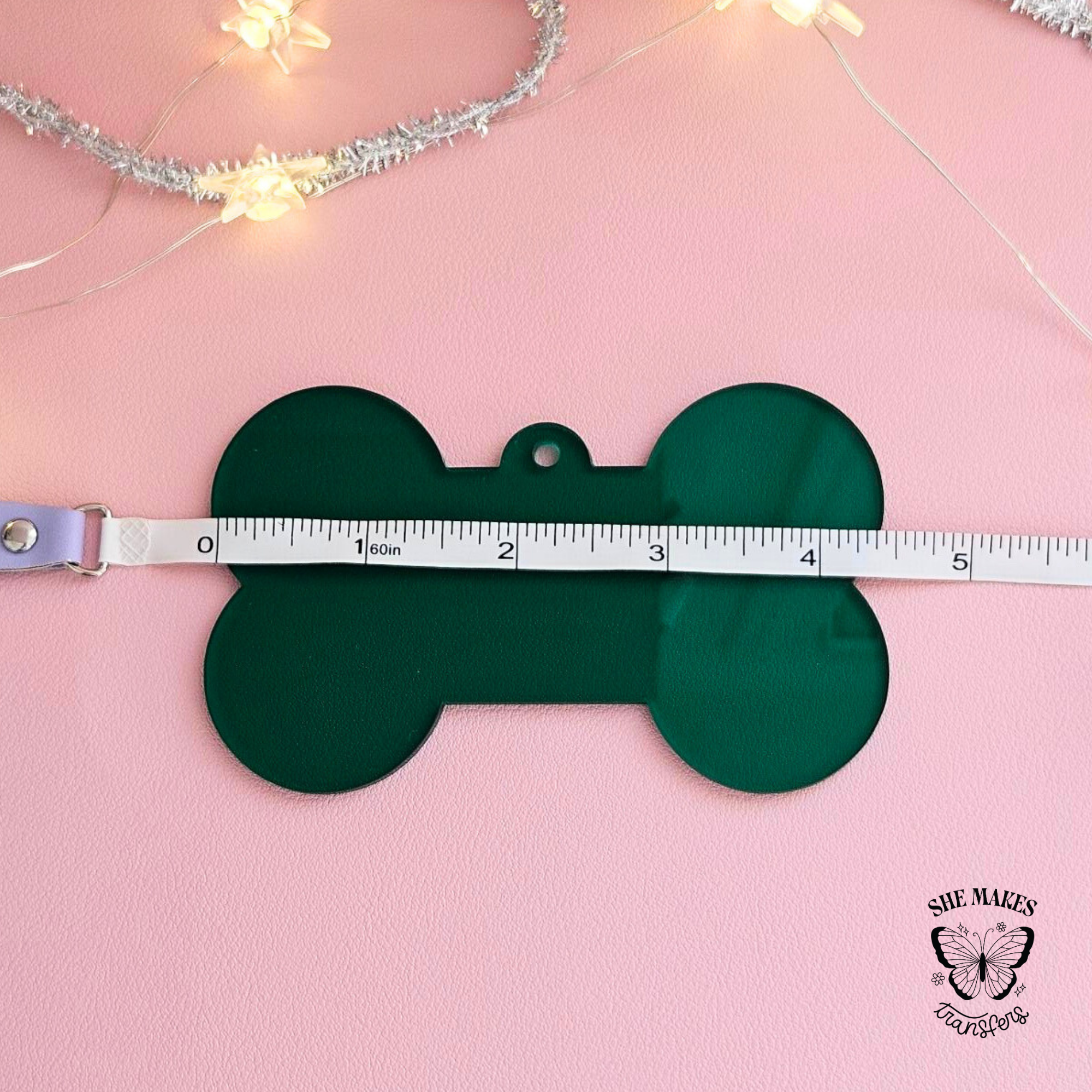 Dog Bone Ornament Blank - GREEN