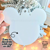 Mouse Ornament Blank - WHITE