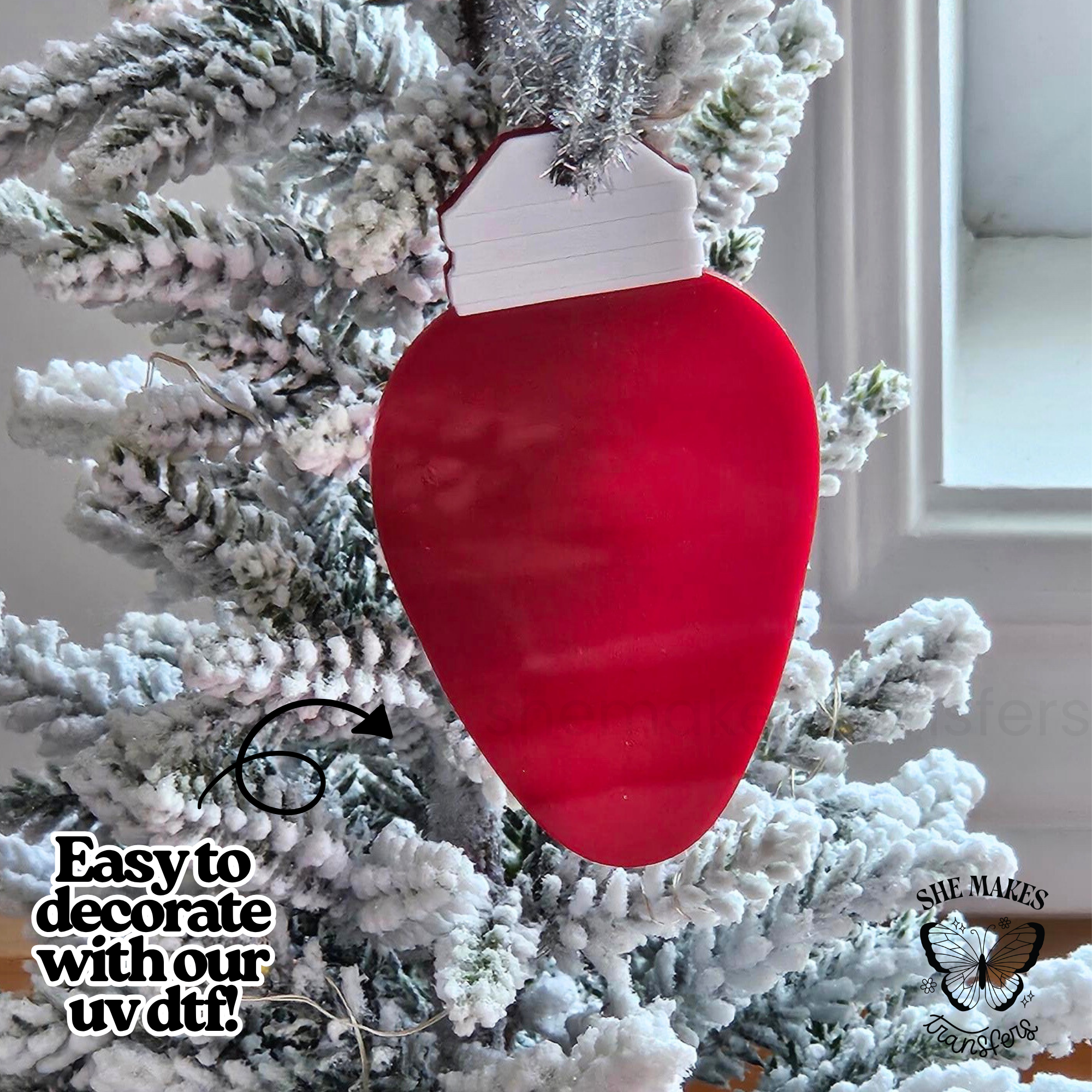 christmas light ornament blank
