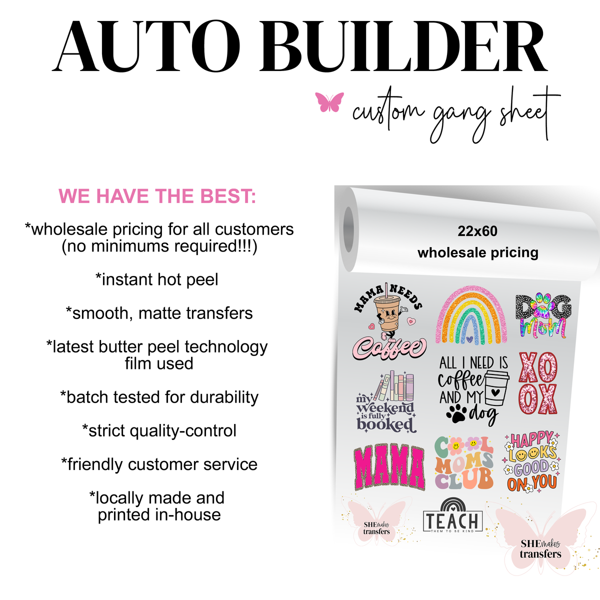 Auto Gang Sheet Builder Tool - Custom DTF – SHEmakes Transfers