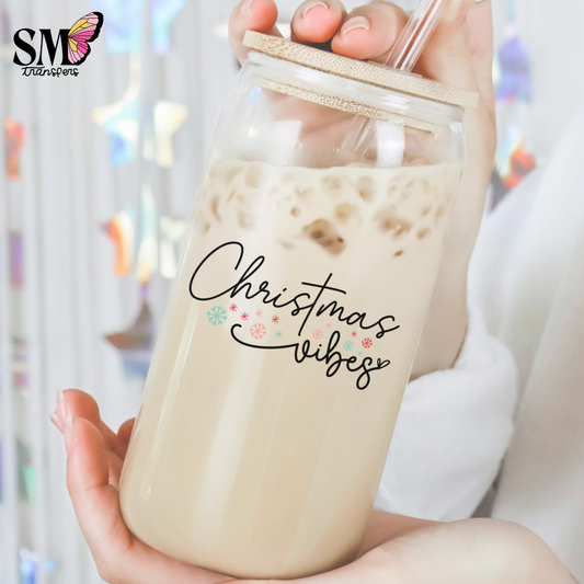 Christmas vibes cup decal