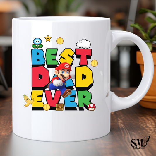 Best Dad Ever Red Hat Game Guy- Cup Decal