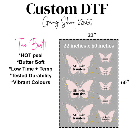Custom Gang Sheet - 22x60 NEW Version (add to cart button is needed)