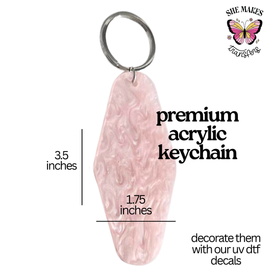 Pink Pearl - Key Chain Blank