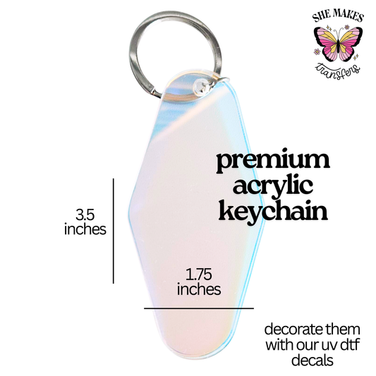 Holographic - Key Chain Blank
