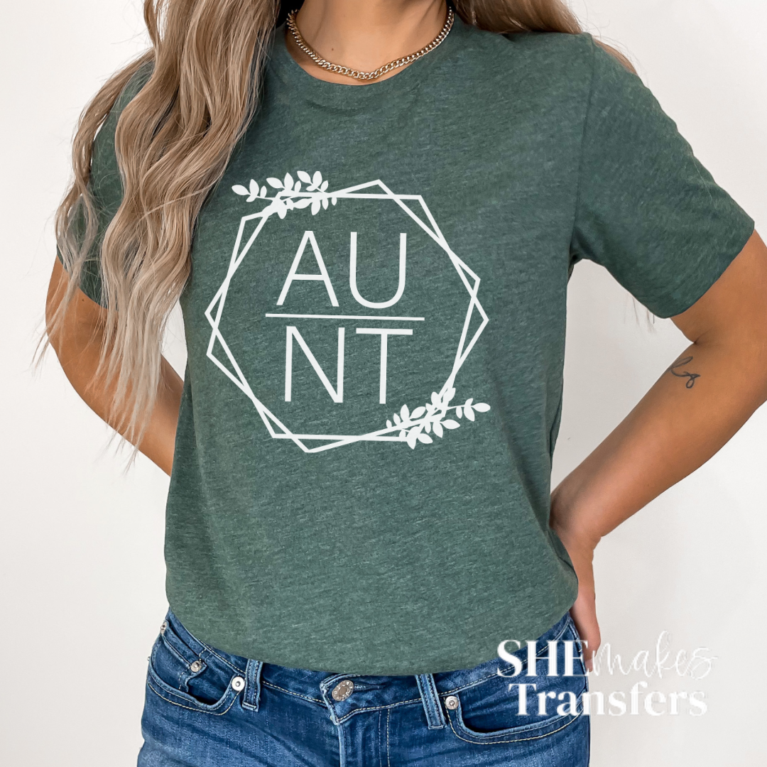 Aunt- white font – SHEmakes Transfers