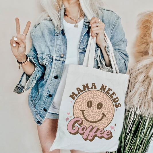 Mama Needs Coffee cheetah smiley